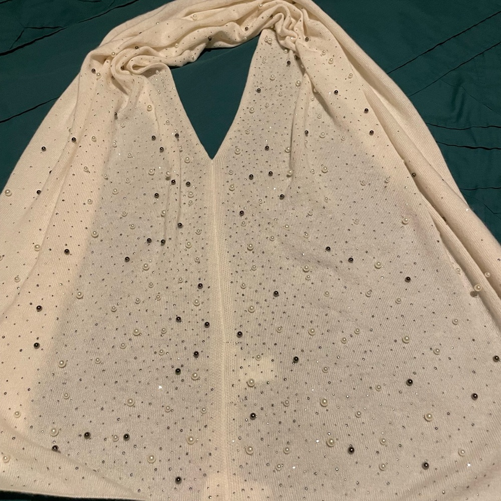 NWT Ming Wang cashmere/wool multi scarf - Picture 4 of 7